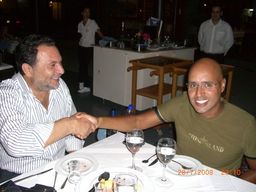 Ο Δήμαρχος Ηρακλείου κ. Γιάννης Κουράκης μαζί με το γιο του Καντάφι κο Saif Al Islam.