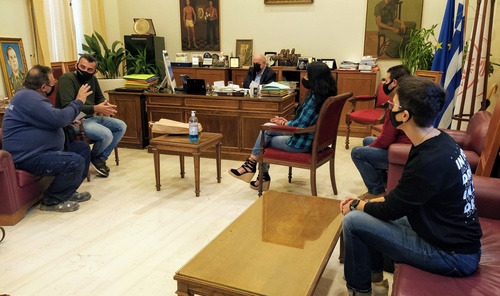 Επίσκεψη του  Σωματείου Εργαζομένων στη ΔΕΠΑΝΑΛ στον Δήμαρχο Ηρακλείου