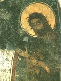  Άγιος Ιωάννης. Τοιχογραφία από την κόγχη του ναού του Αγίου Γεωργίου στον Μέρωνα Αμαρίου (ΙΓ΄ αιώνας)