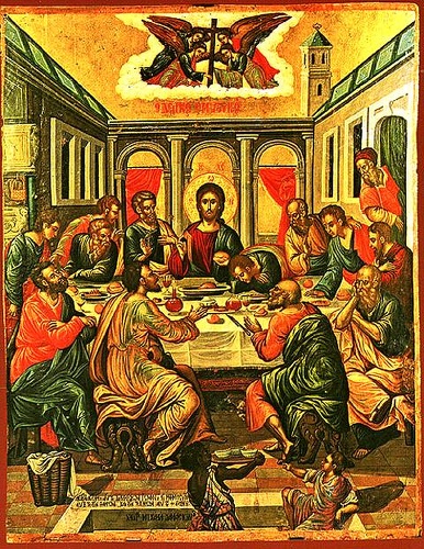 Last Supper, 16th century. (Church of St. Minas in Heraklion)