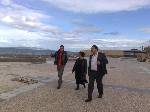 Ο Δήμαρχος Ηρακλείου κ.Γιάννης Κουράκης με τους επιβλέποντες μηχανικούς του Δήμου στα έργα