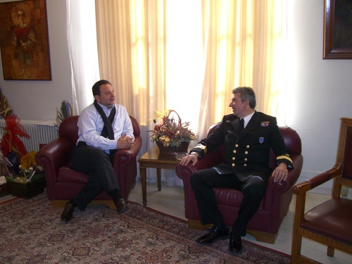 Επίσκεψη του Διοικητή της 4ης Περιφερειακής Διοίκησης Λιμενικού Σώματος στο Δήμαρχο Ηρακλείου