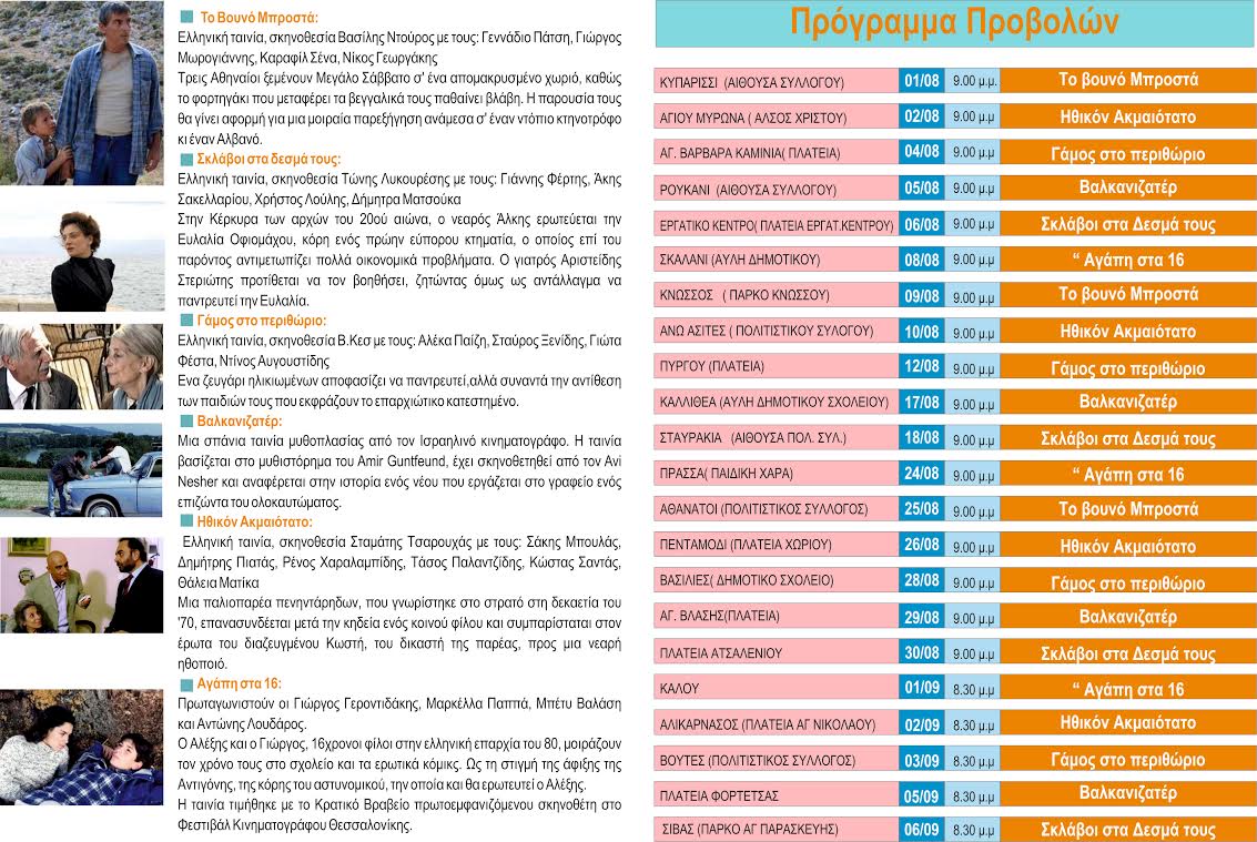 O κινηματογράφος βγαίνει στους δρόμους
