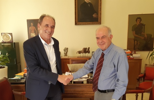 Δήμαρχος Ηρακλείου Βασίλης Λαμπρινός - Υπουργός Περιβάλλοντος Γιώργος Σταθάκης