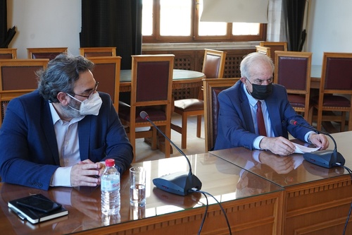 Συνάντηση του Δημάρχου Ηρακλείου Β. Λαμπρινού με τον Γ.Γ του Υπουργείου Χωροταξίας Ε. Μπακογιάννη