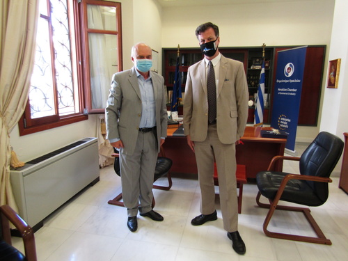 Ο Πρέσβης του Καναδά στο Επιμελητήριο Ηρακλείου