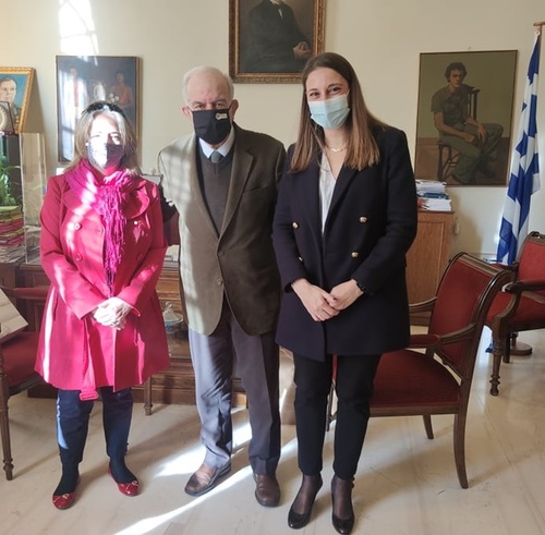 Συνάντηση Δημάρχου Ηρακλείου Βασίλη Λαμπρινού με την Αναπληρώτρια Πρέσβη της Μ. Βρετανίας στην Ελλάδα