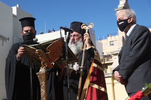 Η προσφώνηση του Δημάρχου Ηρακλείου Βασίλη Λαμπρινού στον νέο Αρχιεπίσκοπο Κρήτης κ. Ευγένιο κατά την τελετή ενθρόνισής του