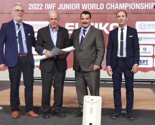Δήμαρχος Ηρακλείου Βασίλης Λαμπρινός - Τελετή Έναρξης Παγκοσμίου Πρωταθλήματος Άρσης Βαρών
