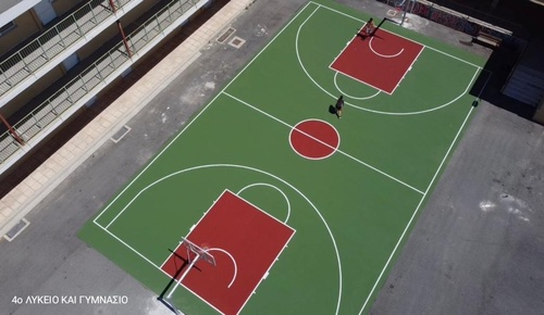 Νέα γήπεδα μπάσκετ σε δεκαπέντε σχολεία του Δήμου Ηρακλείου 
