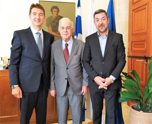 Συνάντηση του Δημάρχου Ηρακλείου Βασίλη Λαμπρινού με τον Πρέσβη της Σερβίας στην Ελλάδα