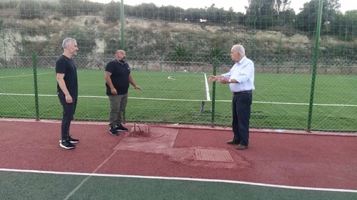 Στα νέα γήπεδα ποδοσφαίρου και μπάσκετ της Αυγενικής ο Δήμαρχος Ηρακλείου Βασίλης Λαμπρινός