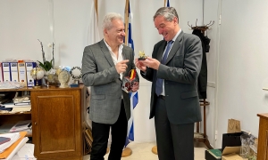 Συνάντηση Δημάρχου Ηρακλείου Αλέξη Καλοκαιρινού  με Πρέσβη του Βελγίου στην Ελλάδα