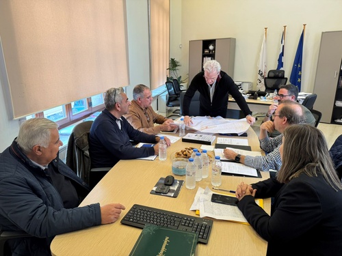  Συνάντηση εργασίας του Αλέξη Καλοκαιρινού με στελέχη της Περιφέρειας Κρήτης για την αντιπλημμυρική προστασία  και την οριοθέτηση των ρεμάτων

