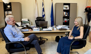 Συνάντηση του Δημάρχου Ηρακλείου Αλέξη Καλοκαιρινού με την Πρόεδρο του κινήματος «Ελπίδα για τη Δημοκρατία» Μαρία Καρυστιανού